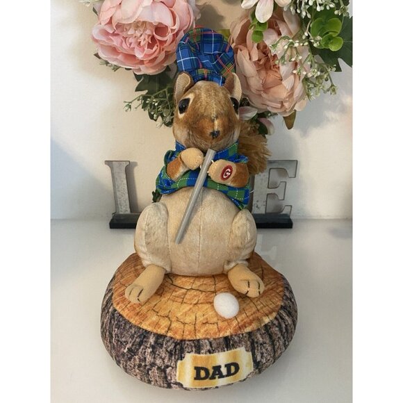 Gemmy Animated Dad Squirrel Golf Caddy Shack Plush Sings I'm Alright 10"‎ Tested - Picture 16 of 16